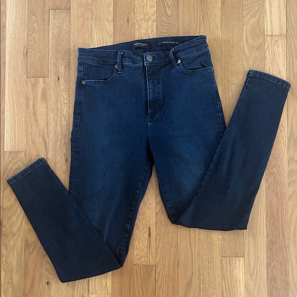 Banana Republic Devon Legging Dark Blue Skinny Jeans size 28 with Luxe sculpt